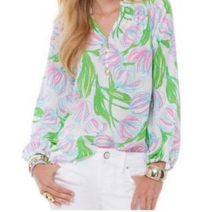Lilly Pulitzer Elsa Top Ring the Bellboy NWT NEW Small S Blouse